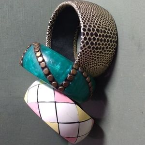 Trio of vintage bangle bracelets